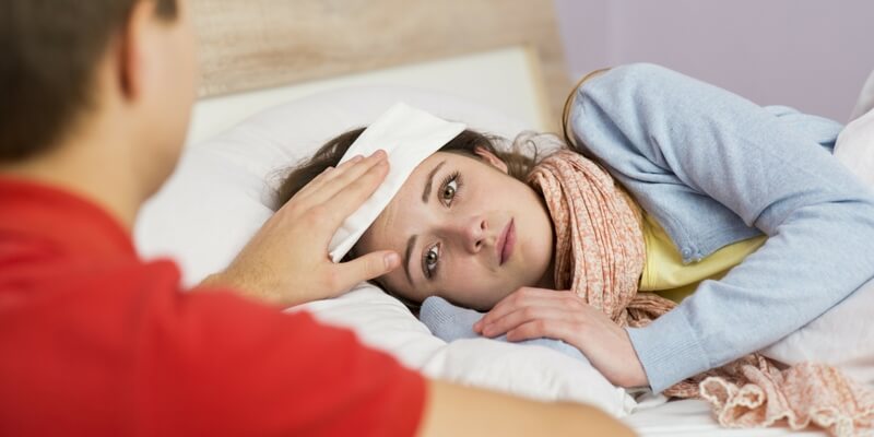 Girl with pneumonia