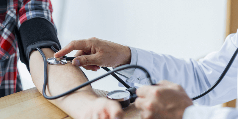 primary care doctors in CT taking blood pressure reading) (Source: Client’s website)