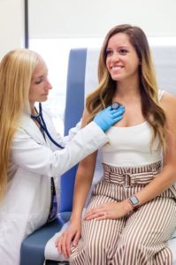 doctor and patient during physical exam