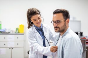 Doctor checking a patient