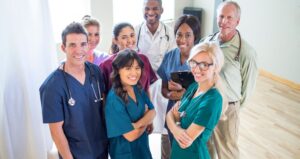 Staff at an urgent care clinic