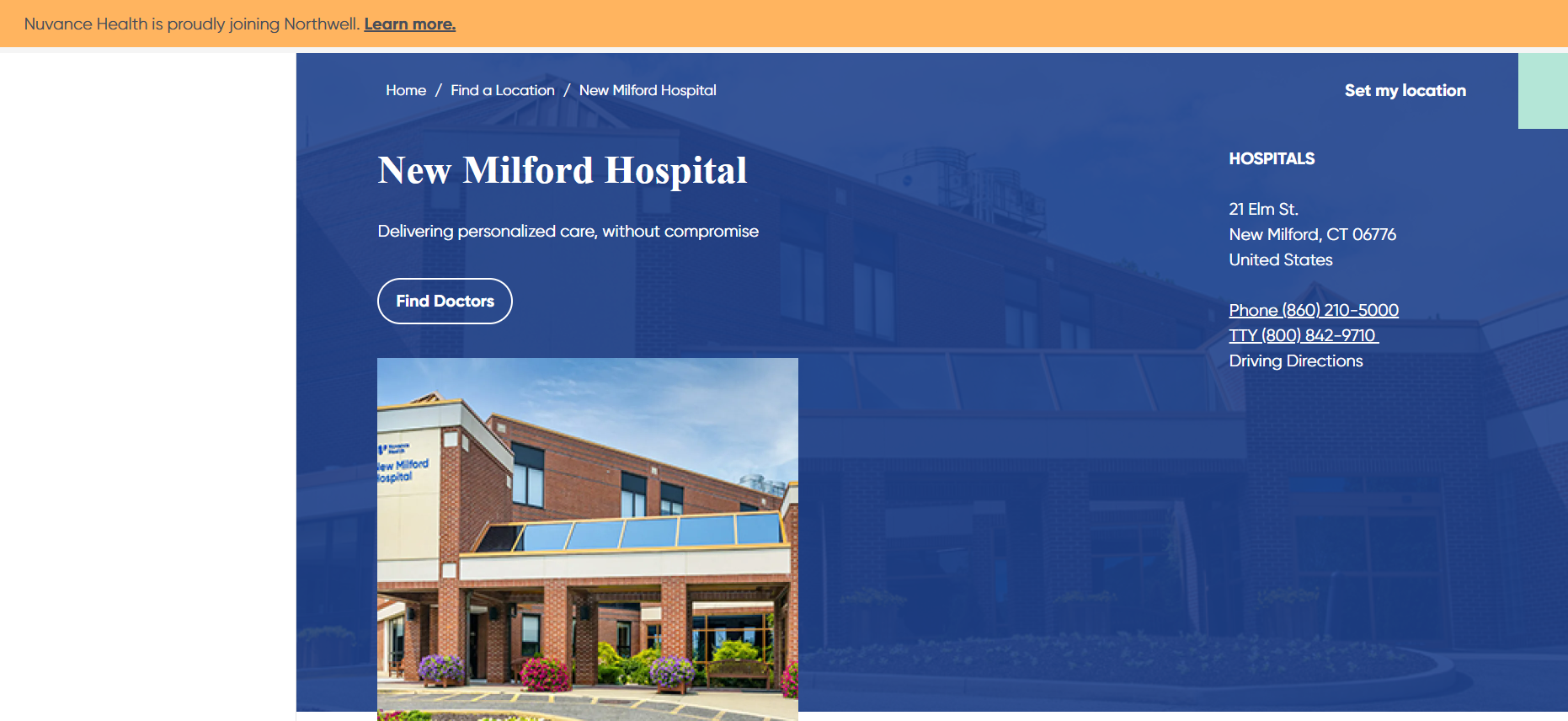 7. New Milford Hospital Emergency Services