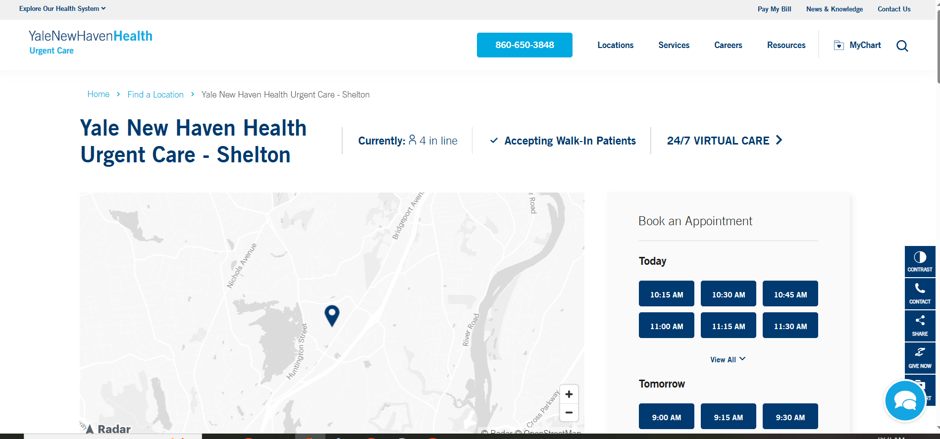 Yale New Haven Urgent Care Shelton