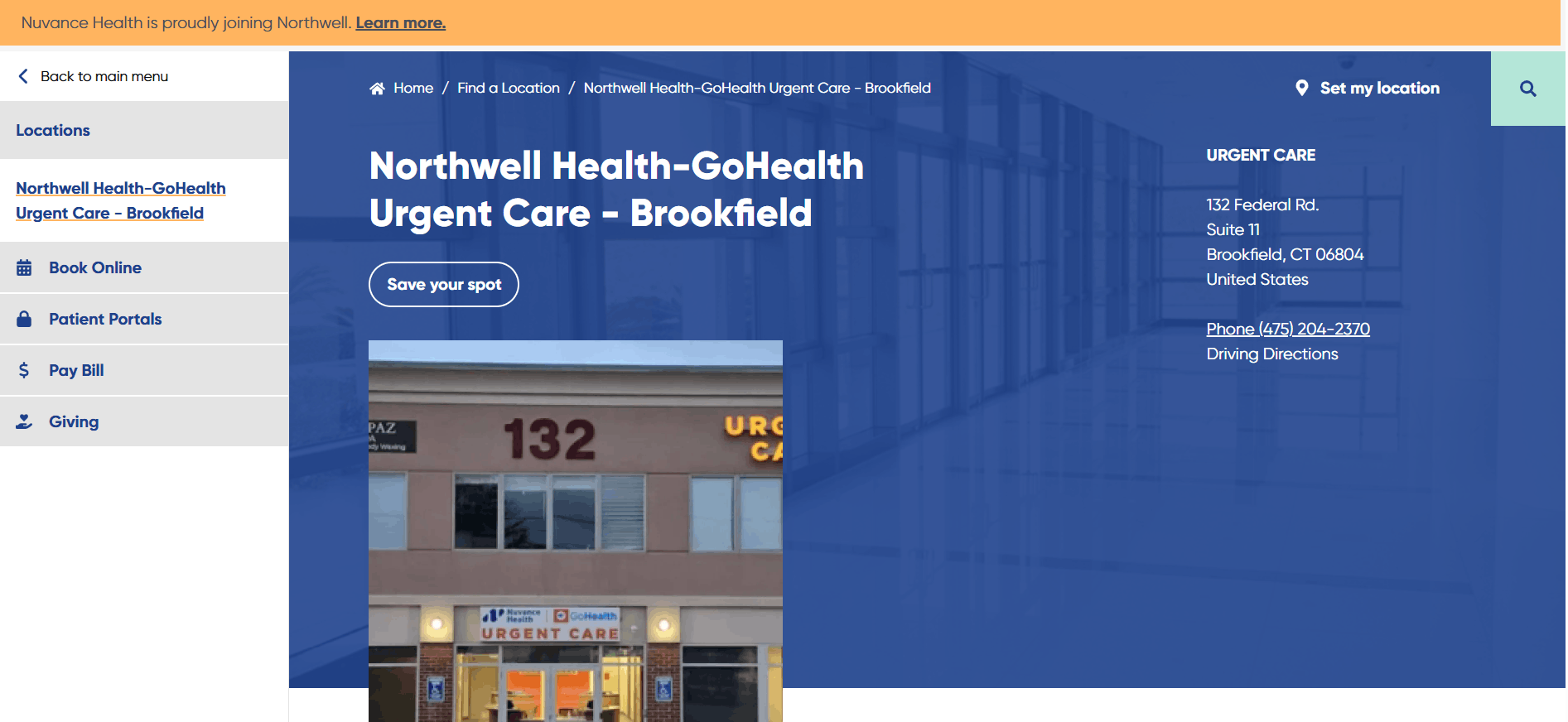 Northwell Health-GoHealth Urgent Care Brookfield