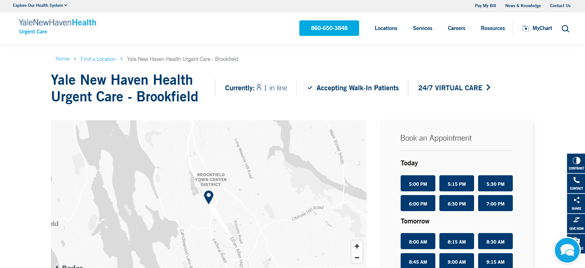 Yale New Haven Health Urgent Care, Brookfield