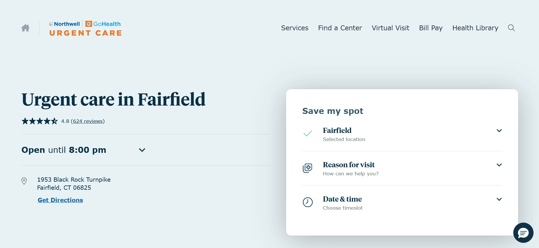Northwell Health-GoHealth Urgent Care website
