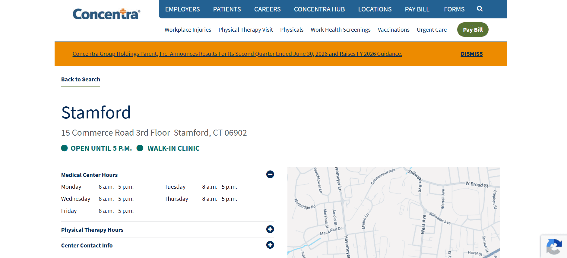 Concentra website