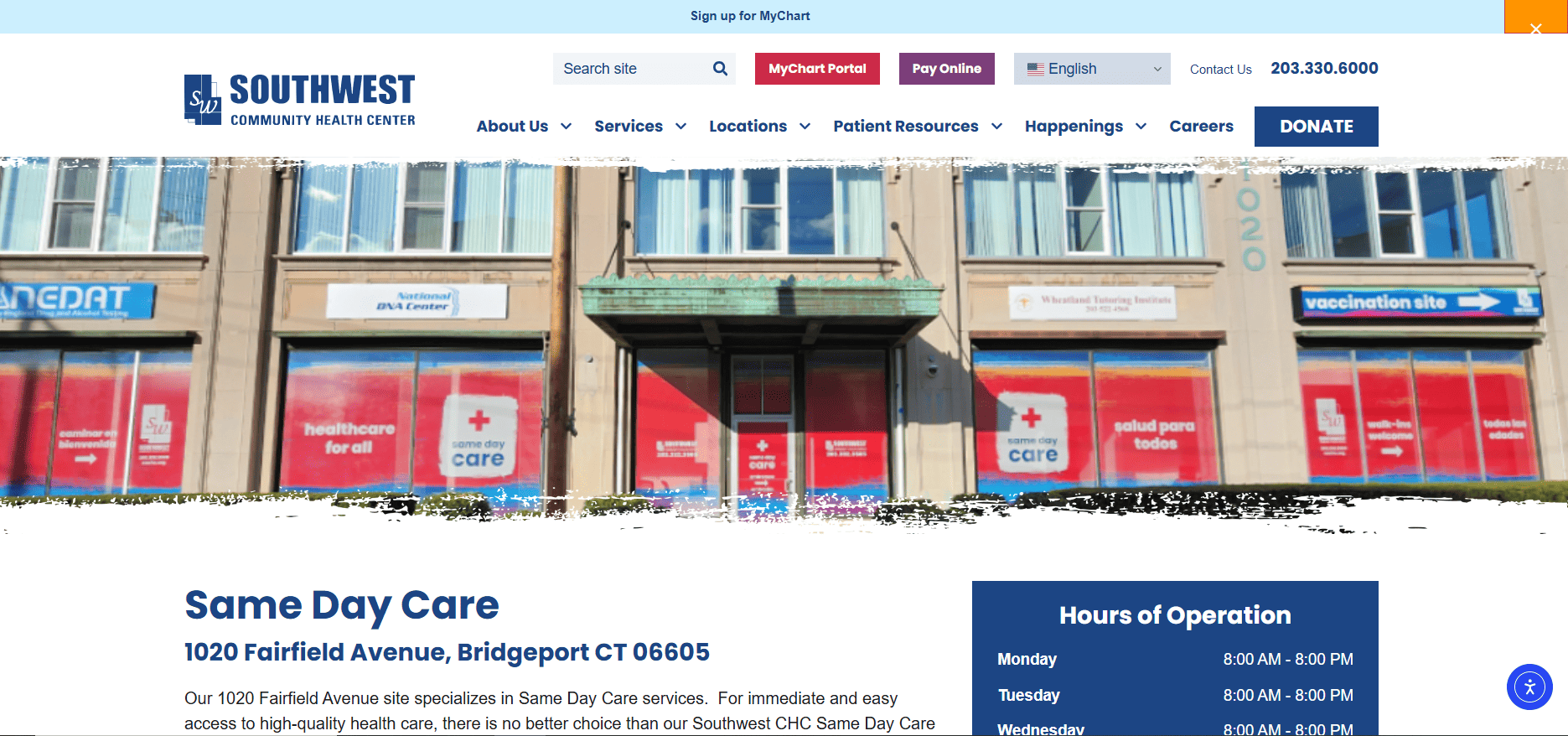 Southwest Community Health Center website